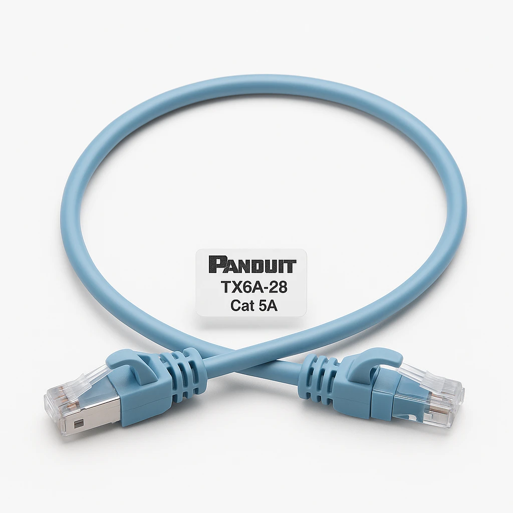 Panduit TX6A-28 Category 6A Performance - Cable de interconexión - RJ-45 (M) a RJ-45 (M) - 20 cm - UTP - CAT 6a - IEEE 802.3af/IEEE 802.3at/IEEE 802.3bt - atornillado, sin halógenos, sin enga