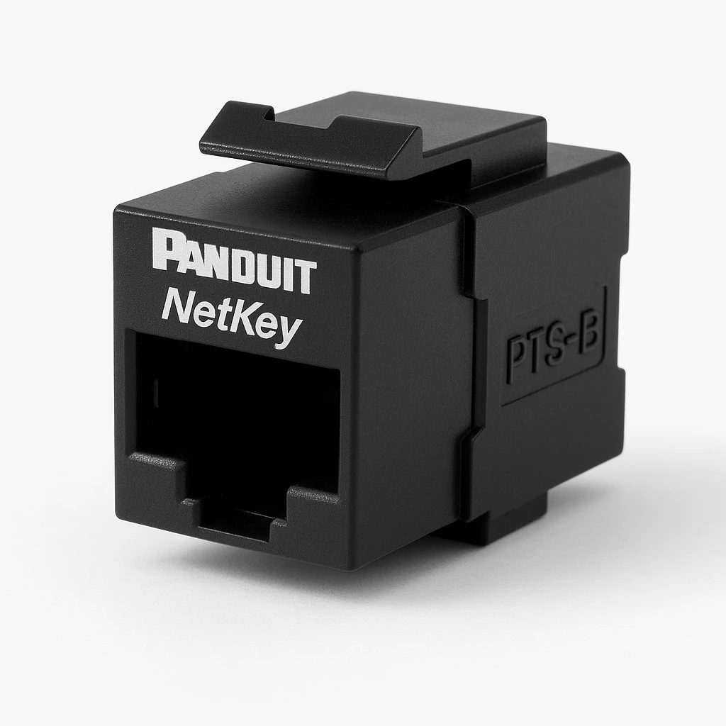Panduit NetKey UTP Jack Module - Inserto modular - CAT 6e - PTSB - negro - 1 puerto