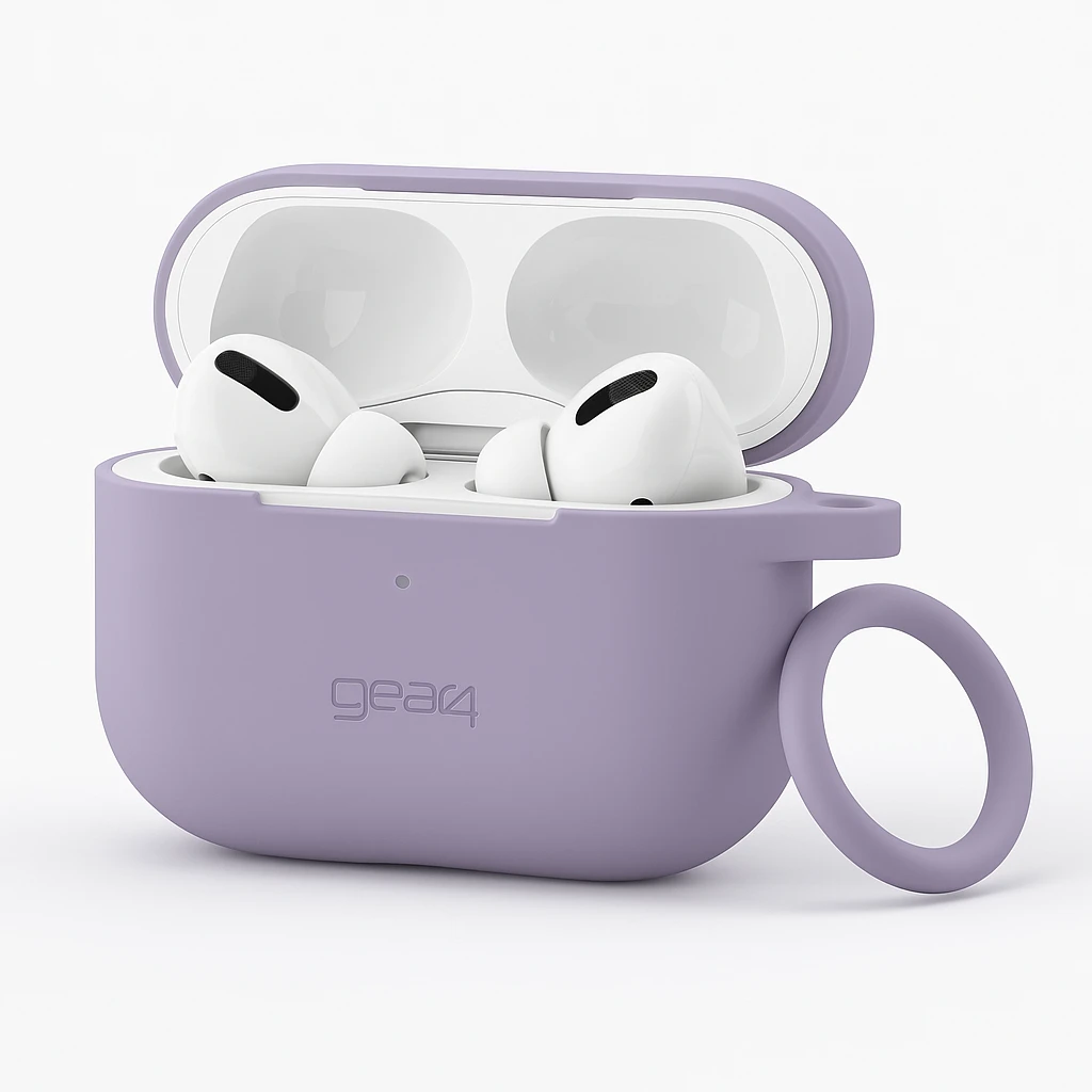 Gear4 Apollo - Estuche para auriculares inalámbricos - silicona - lila - para Apple AirPods Pro