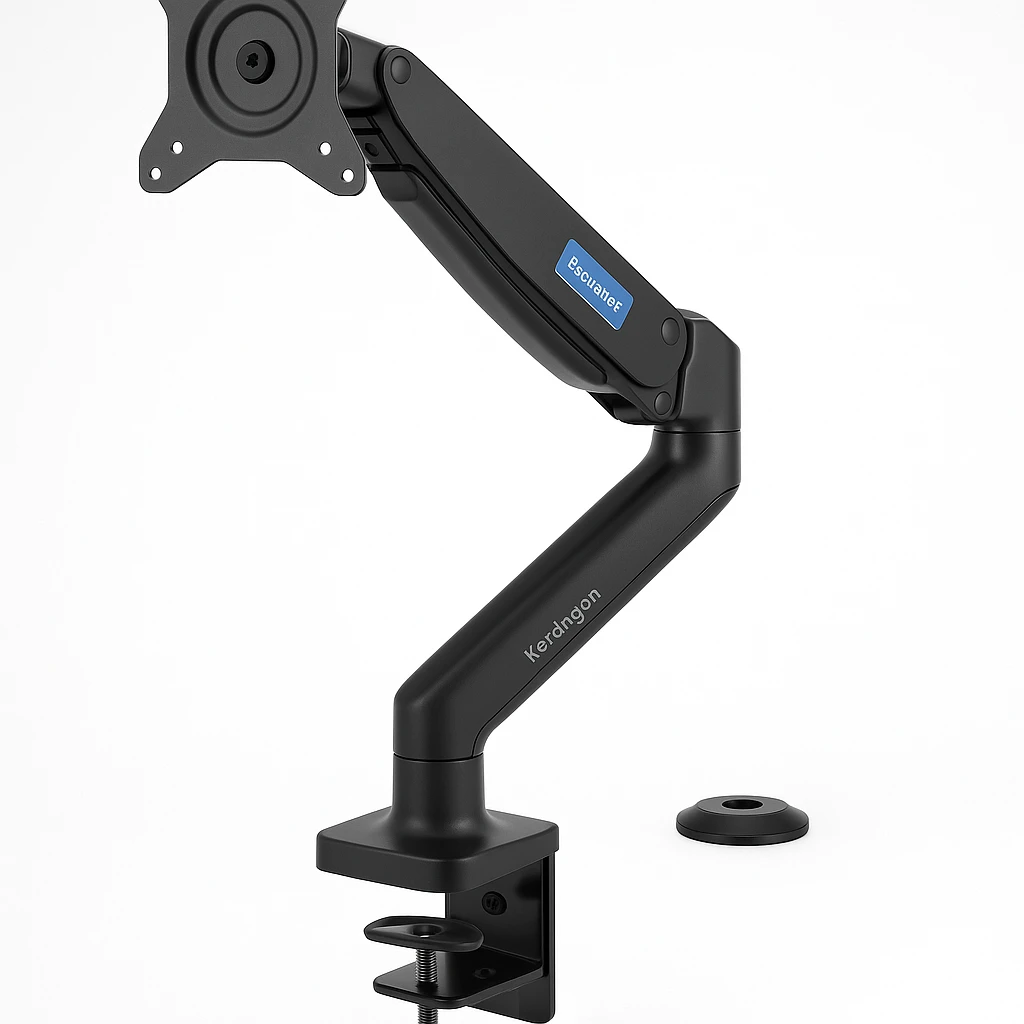 Kensington SmartFit One-Touch Height Adjustable Single Monitor Arm - Kit de montaje - brazo ajustable - para Monitor - tamaño de pantalla: 13"-34" - escritorio, pinza en C, ojal, montable en 