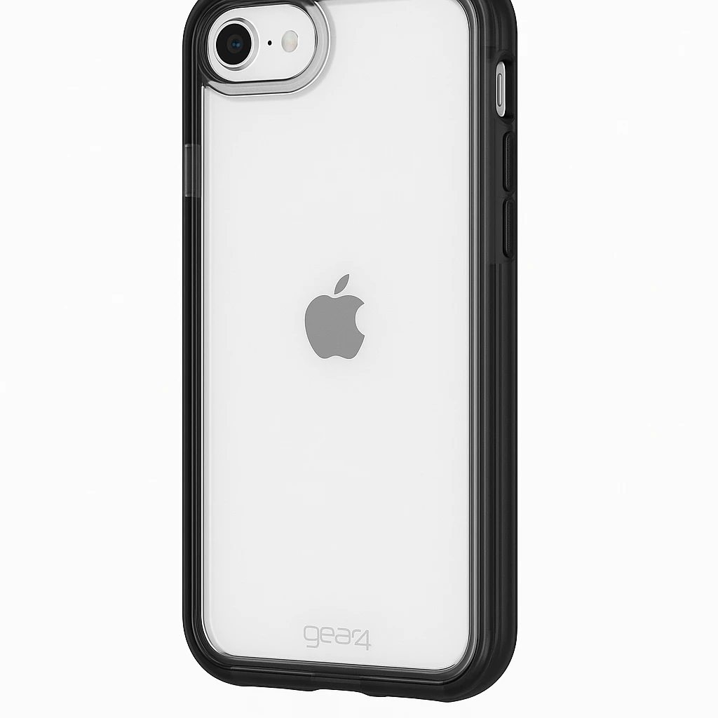 Gear4 - Tapa protectora Piccadilly - para iPhone SE - Transparente / Negro