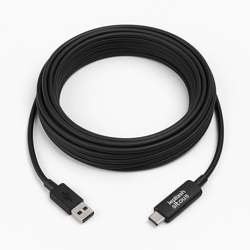 Logitech Strong - Cable USB - USB Tipo A (M) a 24 pin USB-C (M) - USB 3.1 - 10 m - Active Optical Cable (AOC), plenum - para Room Solution Huddle, Large
