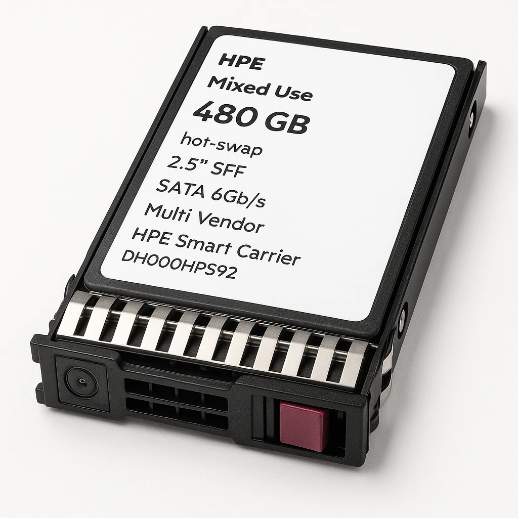 HPE Mixed Use - SSD - 480 GB - hot-swap - 2.5" SFF - SATA 6Gb/s - Multi Vendor - con HPE Smart Carrier