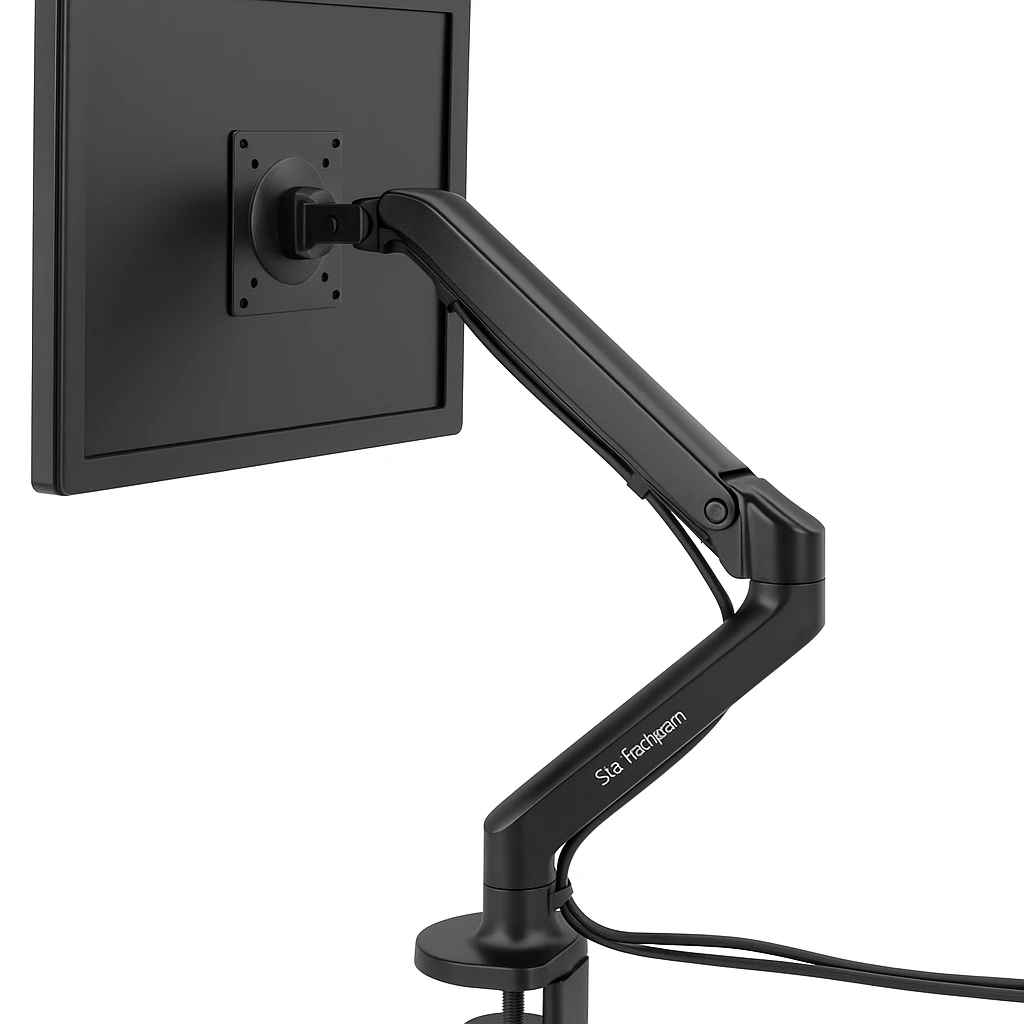 StarTech.com Brazo soporte articulado delgado con gestión de cableado para monitor - Montaje en escritorio u ojal de perforación - Kit de montaje - brazo ajustable - para pantalla LCD - plást