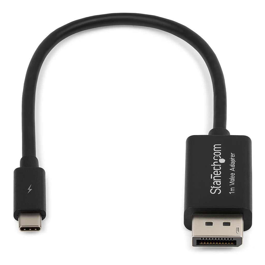 StarTech.com Cable Adaptador de 1m USB-C a DisplayPort - Conversor USB Tipo C a DP - 8K 60Hz HBR3 - Conversor Thunderbolt 3 DisplayPort (CDP2DP141MB) - Adaptador de vídeo externo - USB-C - Di