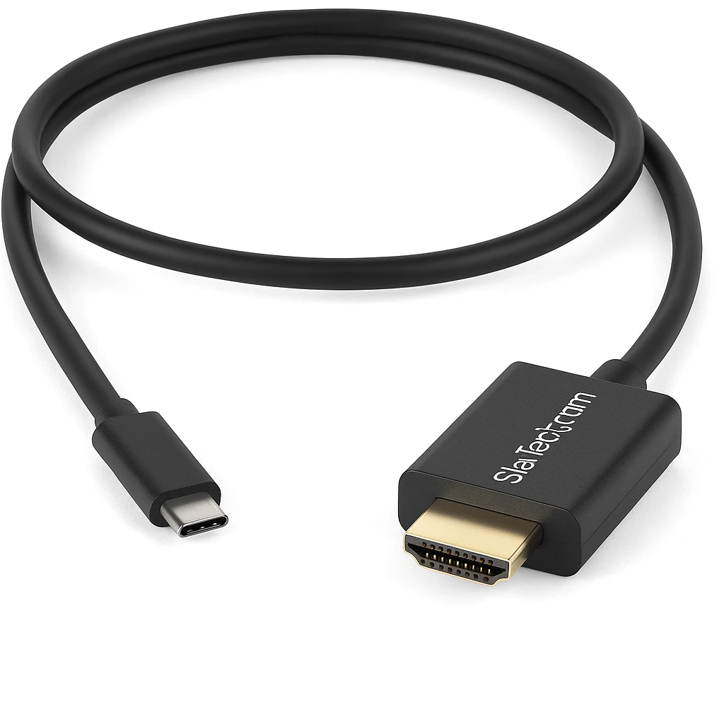 StarTech.com Cable de 3m USB C a HDMI - Cable Adaptador de Vídeo USB Tipo C a HDMI 2.0 4K de 60Hz - Compatible con Thunderbolt 3 - Portátil a Monitor HDMI - Modo Alt DP 1.2 HBR2 - Negro (CDP2