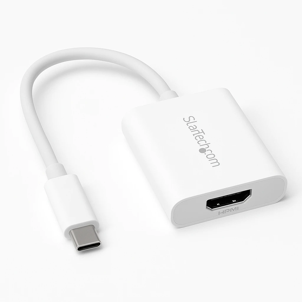 StarTech.com Adaptador Gráfico USB-C a HDMI con Entrega de Potencia - Adaptador de Vídeo USBC a HDMI con Power Delivery - 4K 60Hz - Adaptador de vídeo externo - USB-C - HDMI - blanco