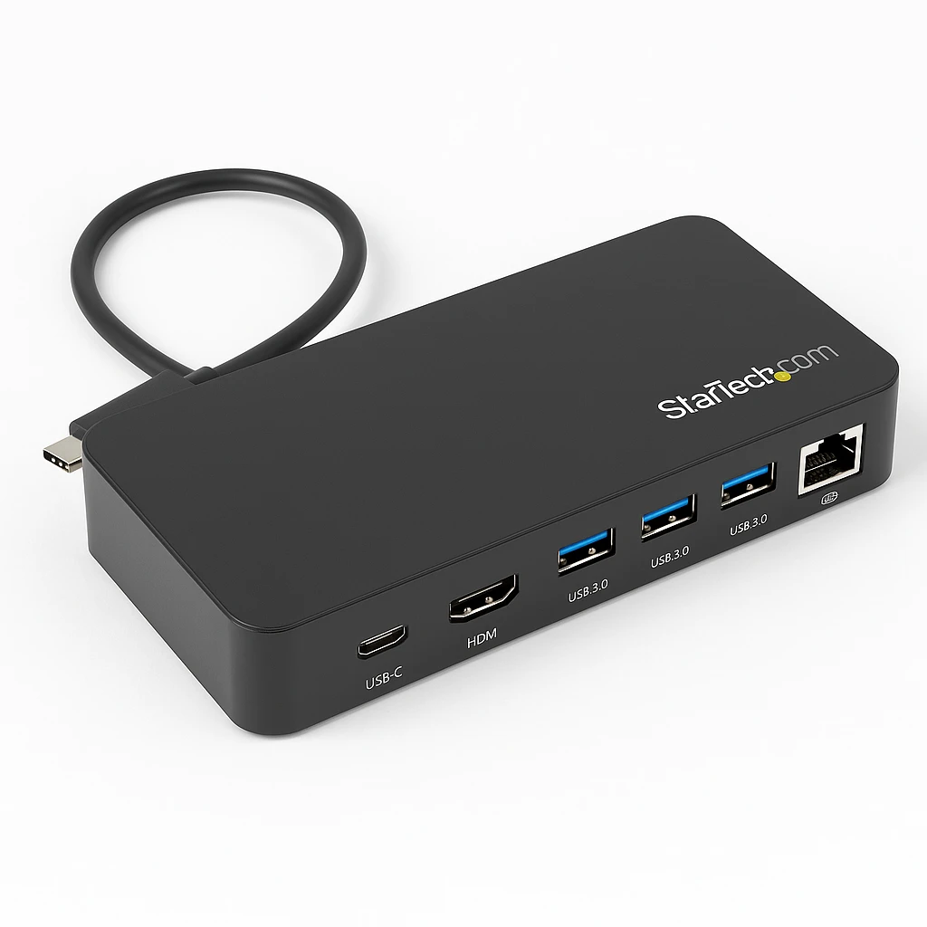 StarTech.com Docking Station USB C para Triple Monitor 4K - con 5x Puertos USB 3.0 - USB Tipo C con Entrega de Alimentación PD de 100W - Estación de conexión - USB-C - HDMI, DP - 1GbE - Confo