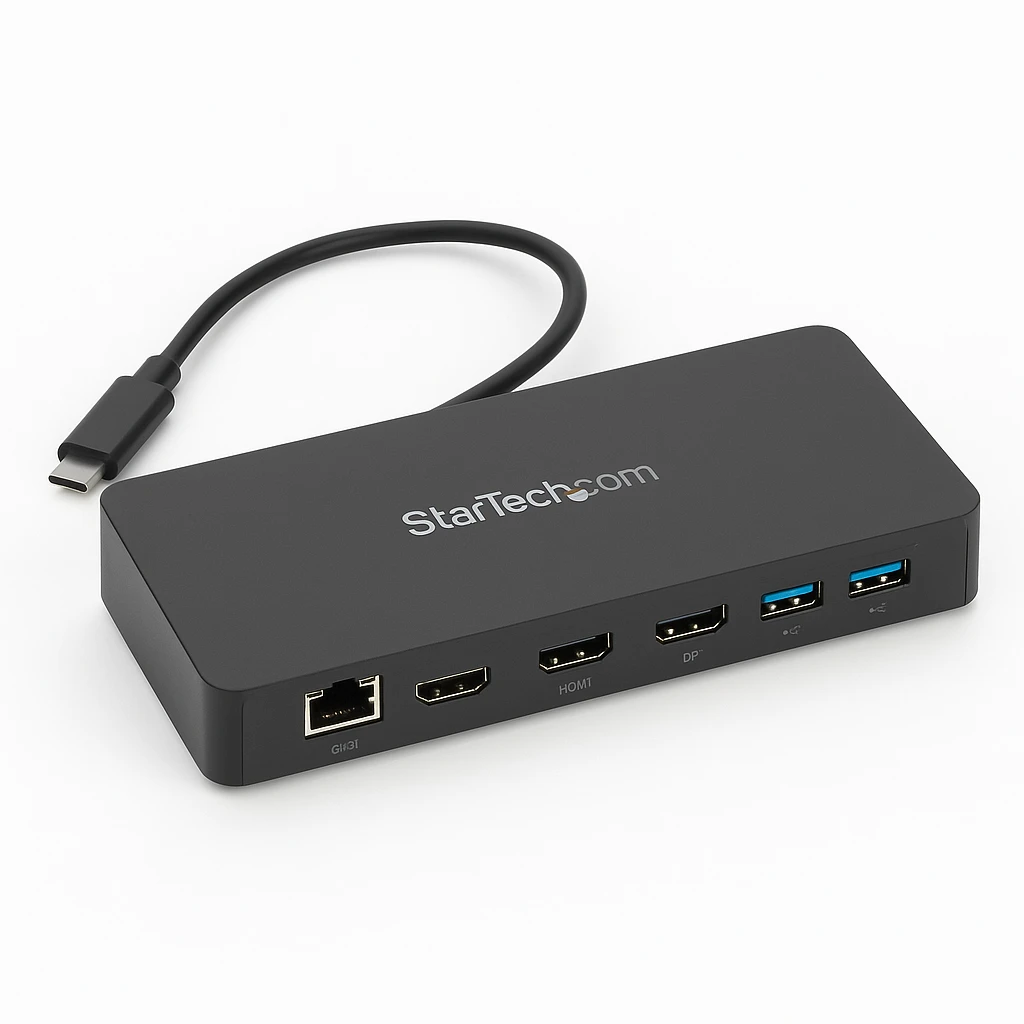 StarTech.com Docking Station para Ordenadores Portátiles USB-C - Replicador de Puertos USB Tipo C para 3 Monitores 4K DP HDMI - con PD - Estación de conexión - USB-C - HDMI, 2 x DP - 1GbE - 6