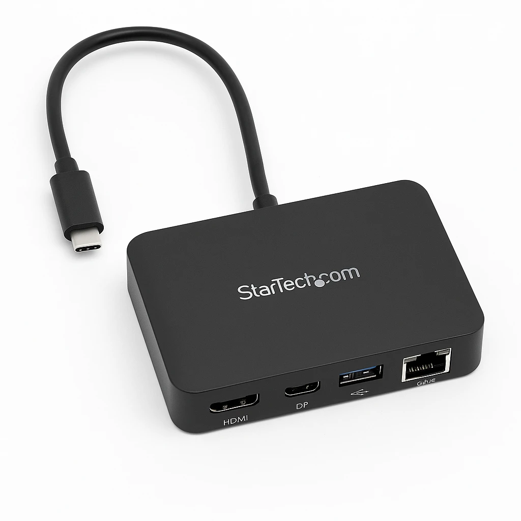 StarTech.com Docking Station USB C de Vídeo Doble 4K para Portátil Windows o Mac - Replicador de Puertos DisplayPort y HDMI con PD 60W - Estación de conexión - USB-C - HDMI, DP - 1GbE