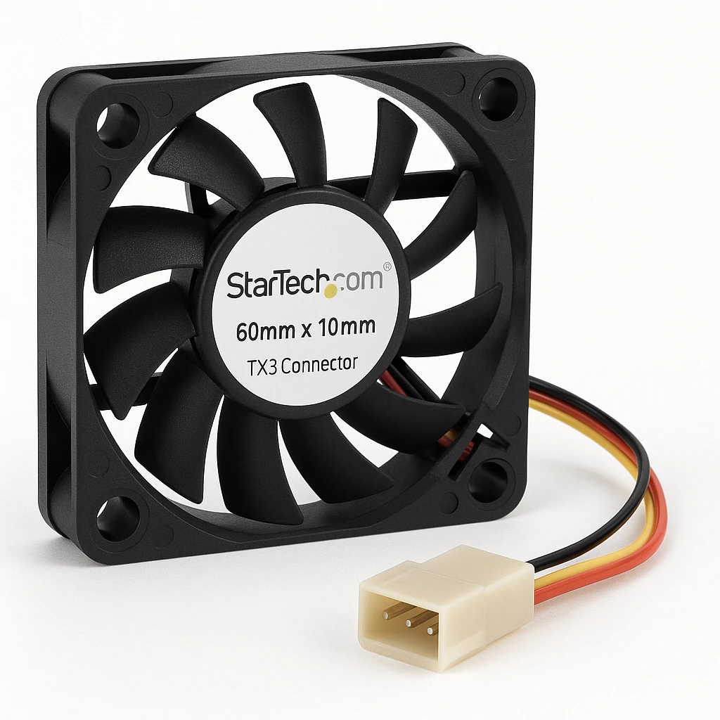 StarTech.com Ventilador Fan para Chasis Caja de Ordenador PC Torre  - 60x10mm - Conector TX3 - Kit de ventilador del sistema - 60 mm