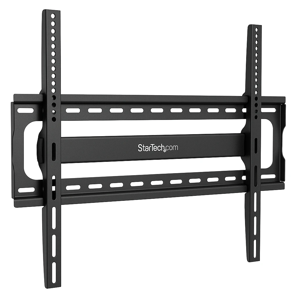 StarTech.com Soporte de Pared para TV de Pantalla Plana - Fijo - Compatible con TVs Curvos - Abrazadera - para TV - plástico, acero - negro - tamaño de pantalla: 60"-100" - se puede instalar 