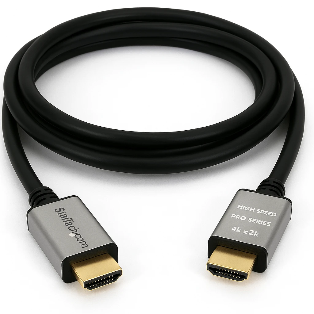 StarTech.com Cable HDMI de alta velocidad de 2m - Cable Serie Pro Ultra HD 4k x 2k con Extremos de Metal - Cable HDMI - HDMI macho a HDMI macho - 2 m - doble blindado - negro - compatibilidad