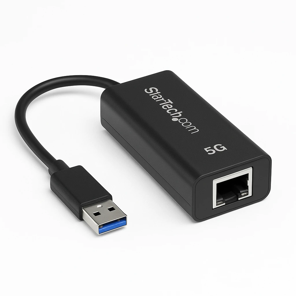 StarTech.com Adaptador de Red Ethernet USB-A a RJ45 5 Gigabit LAN - 5GBASE-T - Mac Windows y Linux - (US5GA30) - Adaptador de red - USB-C 3.1 Gen 1 - 5GBase-T x 1 + USB 3.0 - negro