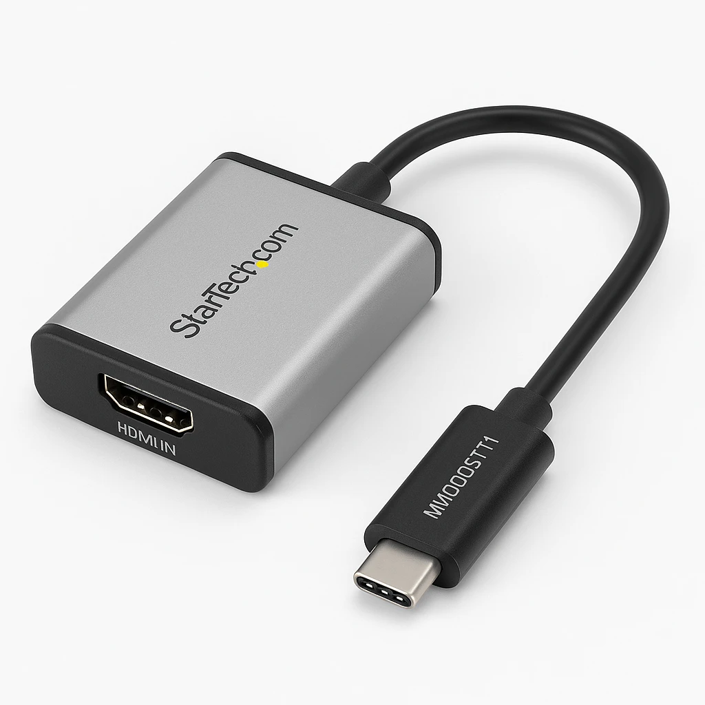 StarTech.com Capturadora de Vídeo HDMI a USB-C - Dispositivo de Captura de Vídeo USB TipoC - UVC - para Mac y Windows - HD 1080p - Adaptador de captura de vídeo - USB 3.0 - plata, negro - Con