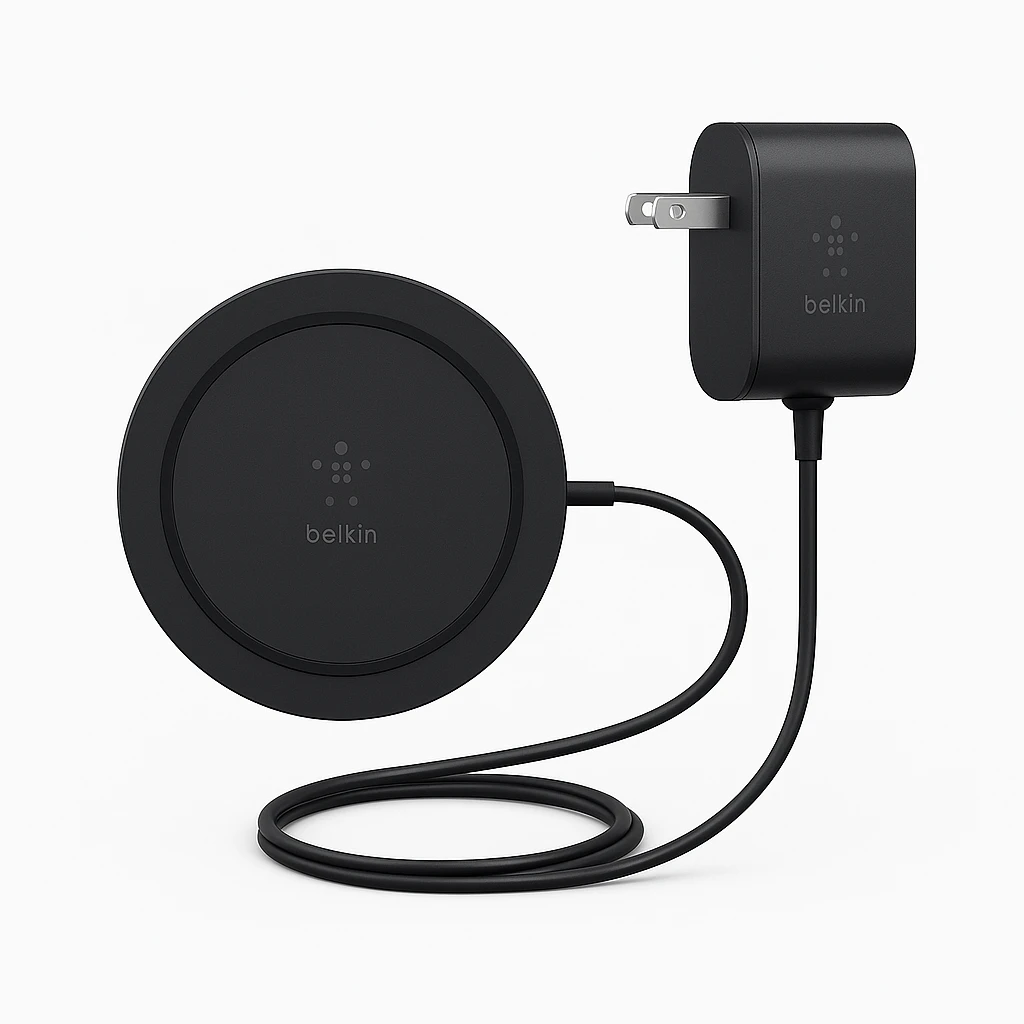 Belkin - Base de carga inalámbrica + adaptador de corriente CA - 10 vatios - negro