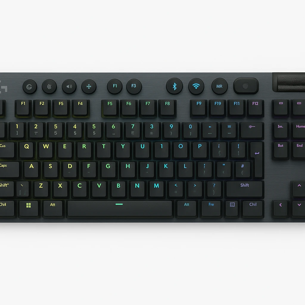 Logitech G915 TKL Tenkeyless LIGHTSPEED Wireless RGB Mechanical Gaming Keyboard - Teclado - retroiluminación - inalámbrico - USB, Bluetooth, 2.4 GHz - inglés - interruptor: GL Tactile - carbó
