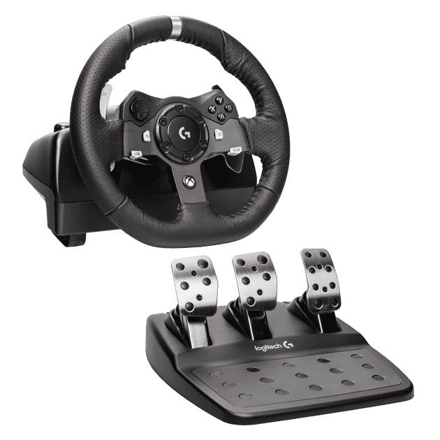 Logitech G923 Racing Wheel - Wheel and pedals set - Wired - Black - para Sony PlayStation 4