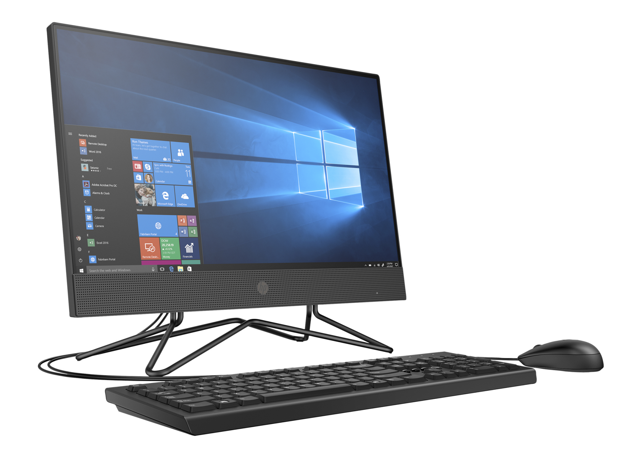 HP - 200 - G3 - AIO 21.5" FHD no Touch - Procesador: Intel Core i3-10110U 2.1 a 4.1Ghz - Memoria: 4GB (1x4GB) DDR4 - 2 Bahías 2666 Mhz SDRAM SODIMM hasta 16GB - Capacidad: 1TB HDD 3.5" - Cone