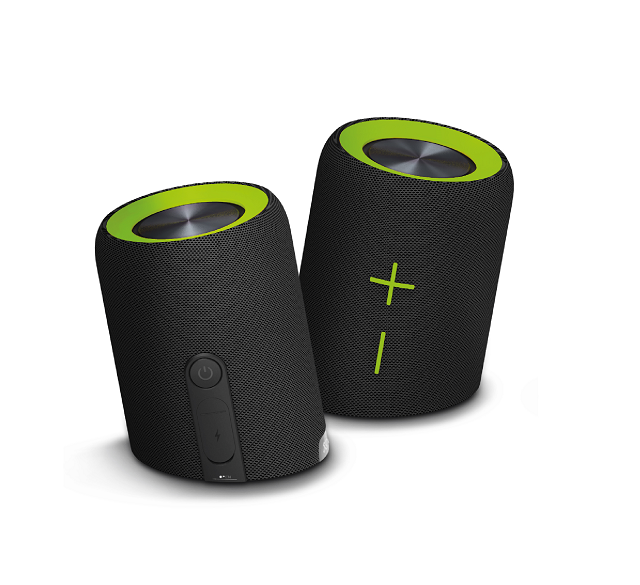 Klip Xtreme Port. TWS Audio KBS-800 - Altavoz - Negro con detalles en verde - 20 W - IPX7