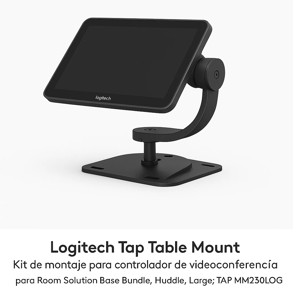 Logitech Tap Table Mount - Kit de montaje para controlador de videoconferencia - para Room Solution Base Bundle, Huddle, Large; Tap