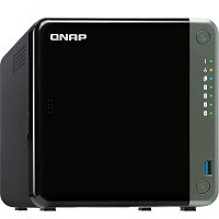 QNAP TS-453D-4G - Servidor NAS - 4 compartimentos - SATA 6Gb/s - RAID RAID 0, 1, JBOD - RAM 4 GB - 2.5 Gigabit Ethernet - iSCSI soporta