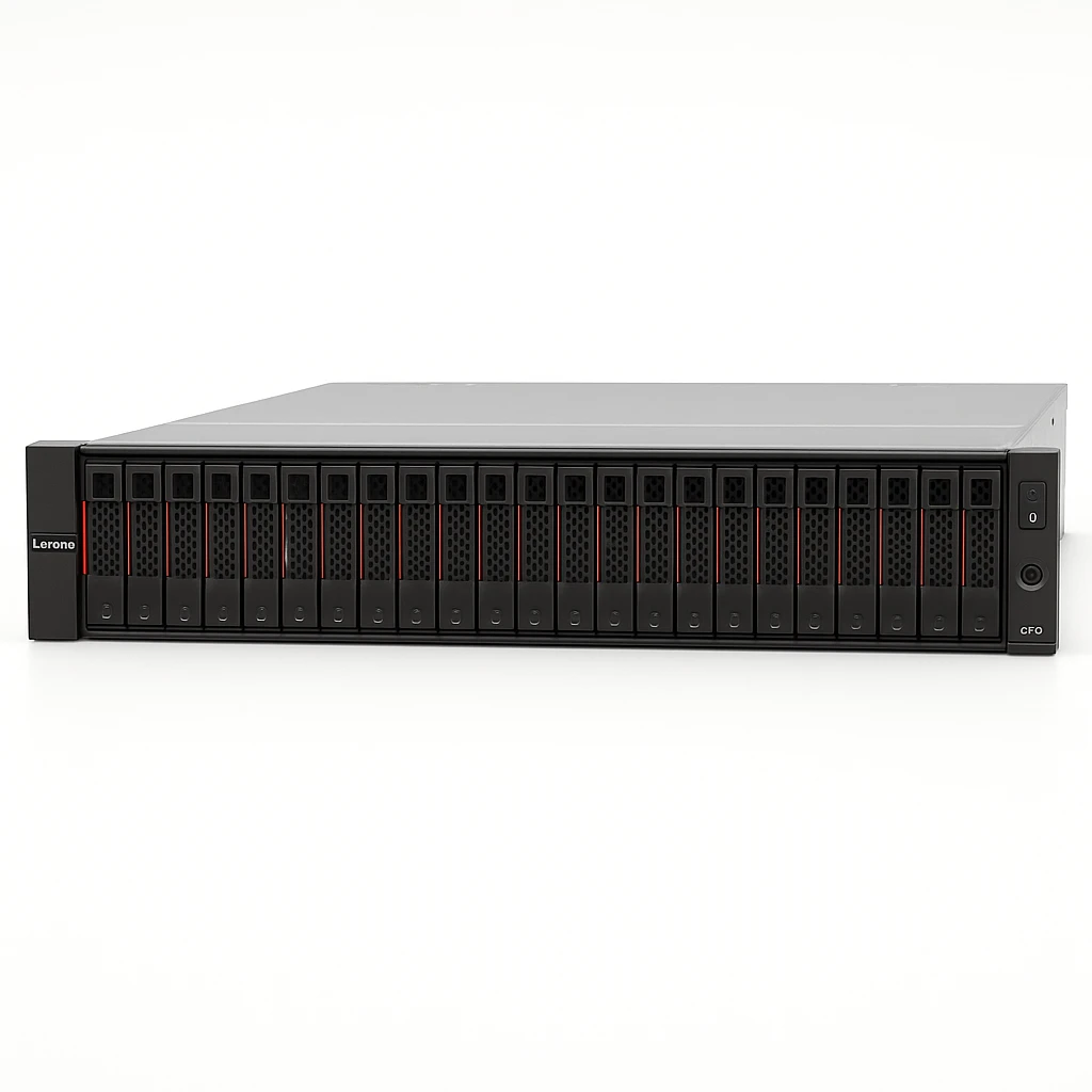 Lenovo ThinkSystem DE2000H Hybrid 2U24 Chassis - Orden unidad de disco duro - 24 compartimentos (SAS-3) - SAS 12Gb/s (externo) - montaje en bastidor - 2U - CTO