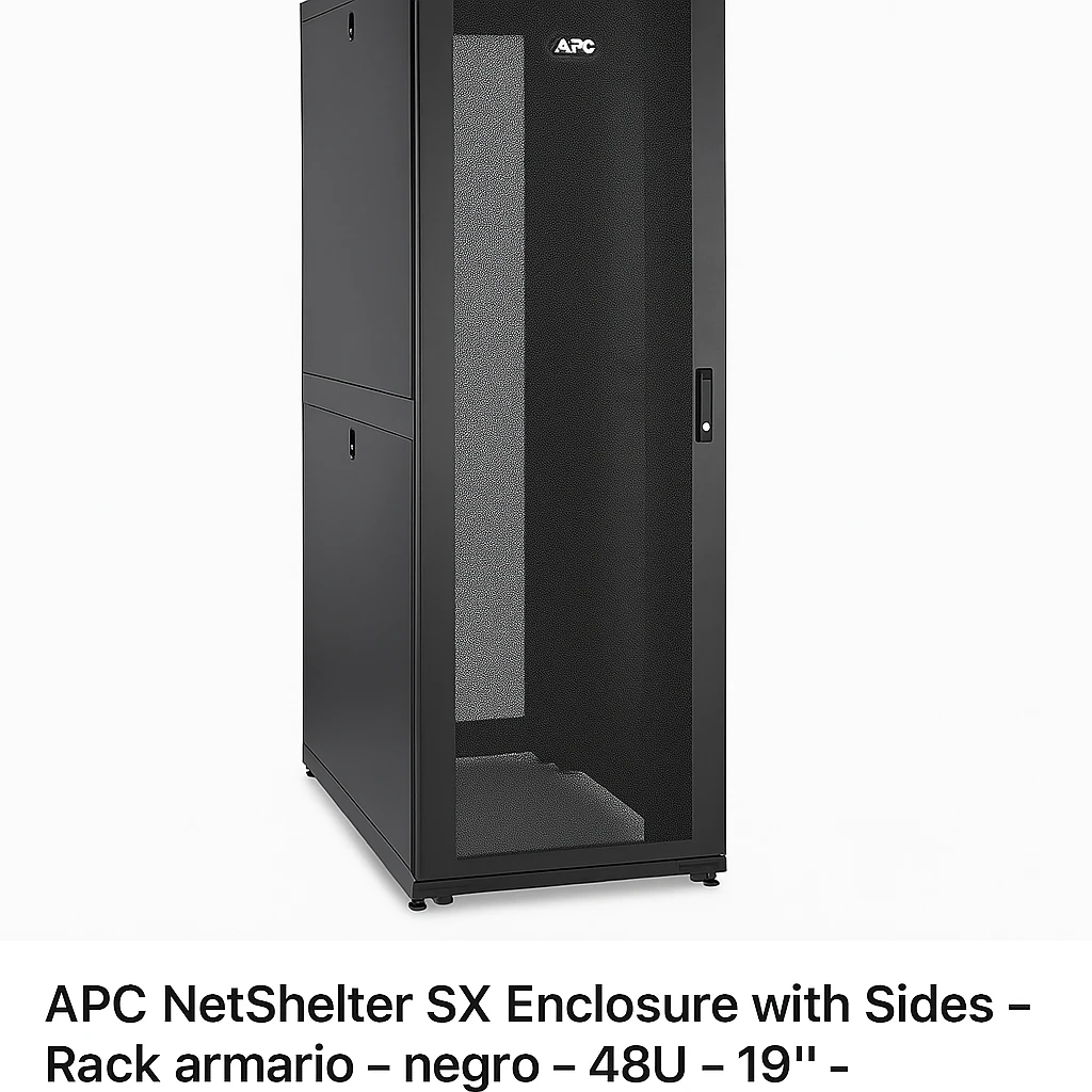 APC NetShelter SX Enclosure with Sides - Rack armario - negro - 48U - 19" - Conforme a la TAA