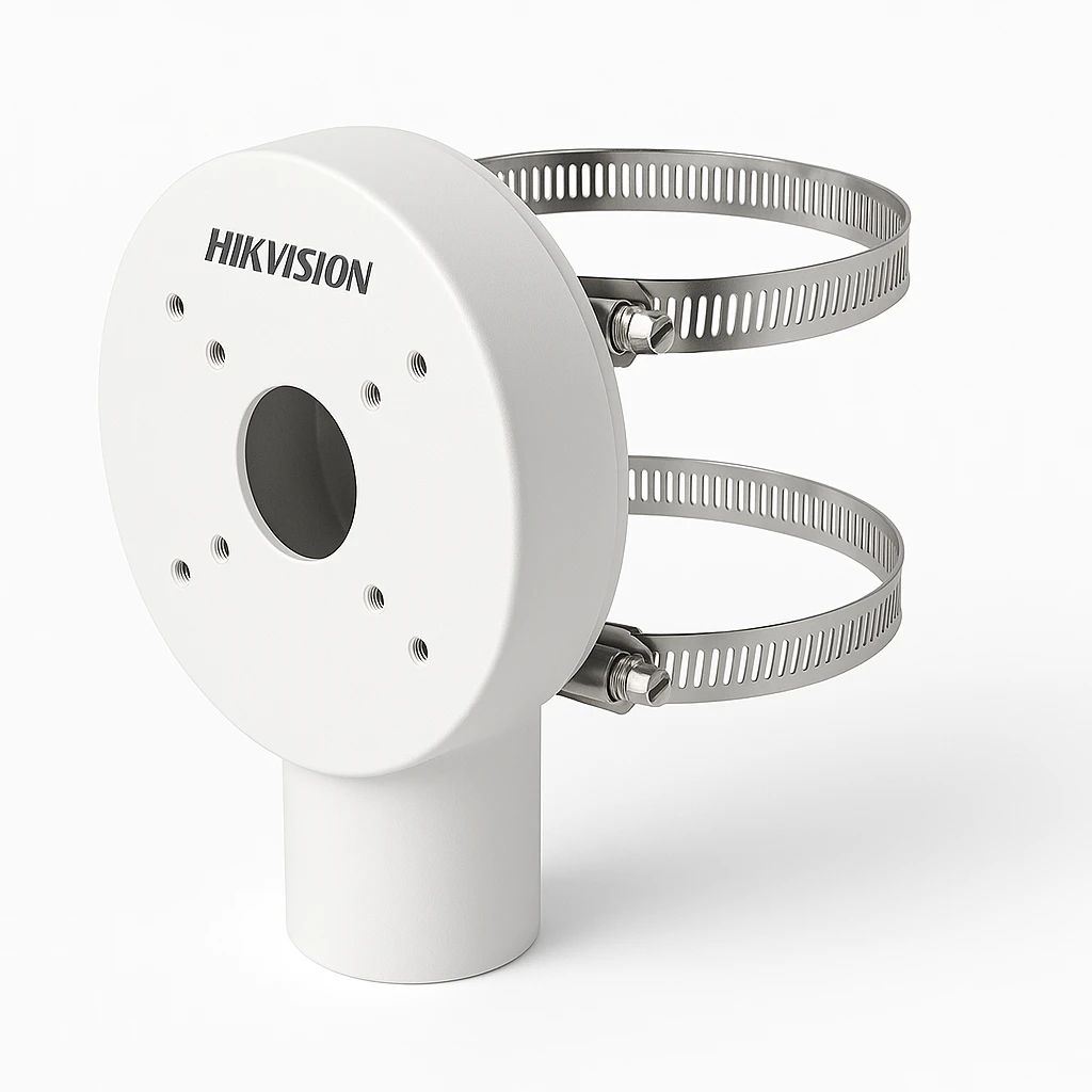 Hikvision DS-1275ZJ-S-SUS - Abrazadera para montaje de cámara - instalable en poste - blanco - para Pro Series DS-2CD2646, 2CD2T87; Pro Series EasyIP 4.0 with ColorVu