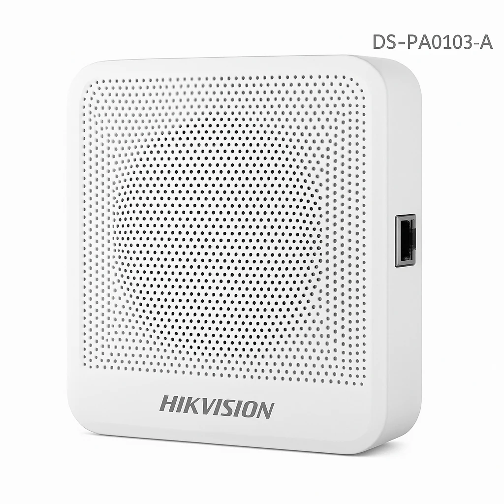 Hikvision DS-PA0103-A - Altavoz IP - Ethernet, Fast Ethernet, PoE - blanco