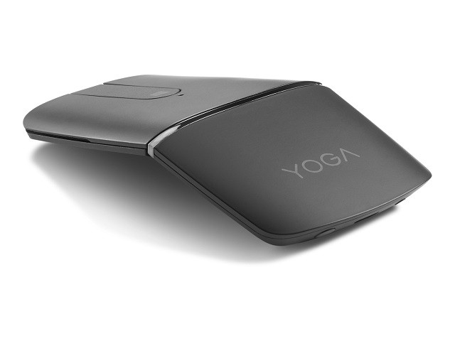 Lenovo Yoga Mouse with Laser Presenter - Ratón/mando a distancia - óptico - 4 botones - inalámbrico - 2.4 GHz, Bluetooth 5.0 - receptor inalámbrico USB - gris hierro