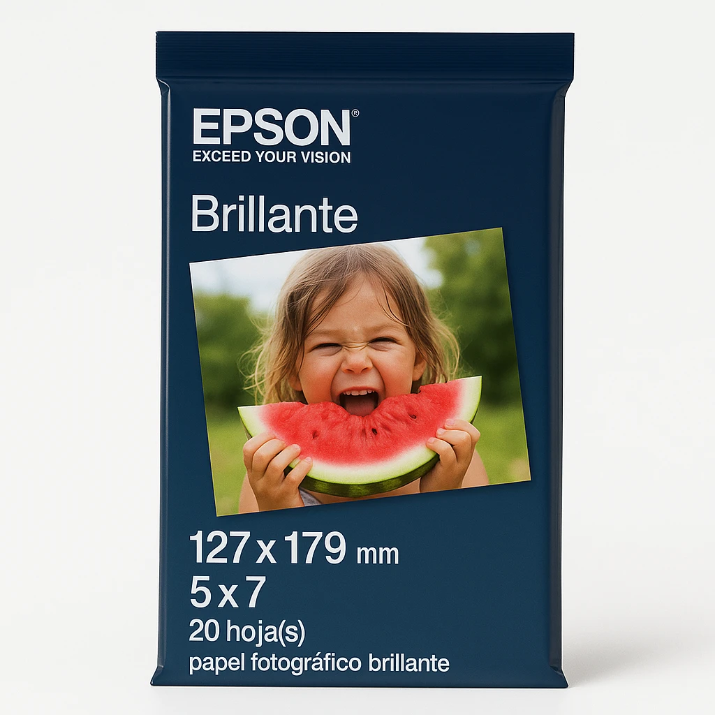 Epson - Brillante - 127 x 179 mm 20 hoja(s) papel fotográfico brillante - para EcoTank Photo ET-8500; EcoTank Pro ET-5800; WorkForce WF-2930, 7840; WorkForce Pro WF-4835