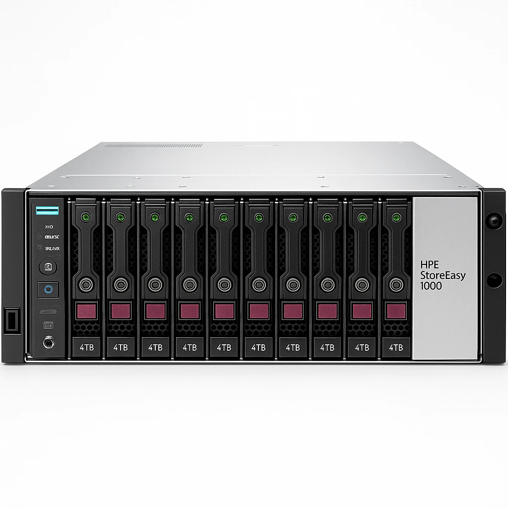 HPE StoreEasy 1660 - Servidor NAS - 12 compartimentos - 32 TB - montaje en bastidor - SATA 6Gb/s / SAS 12Gb/s - HDD 4 TB x 8 - RAID RAID 0, 1, 5, 6, 10, 50, 60, 1 ADM, 10 ADM - RAM 16 GB - Gi