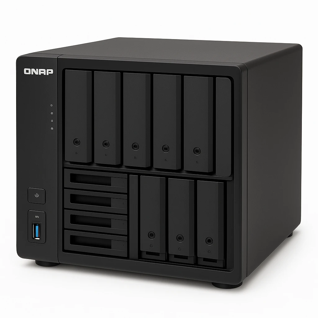 QNAP TS-932PX - Servidor NAS - 9 compartimentos - SATA 6Gb/s - RAID RAID 0, 1, 5, 6, 10, 50, JBOD, 5 Hot Spare, intercambio en caliente 6, 60, conexión en caliente de recambio, 10 repuesto rá