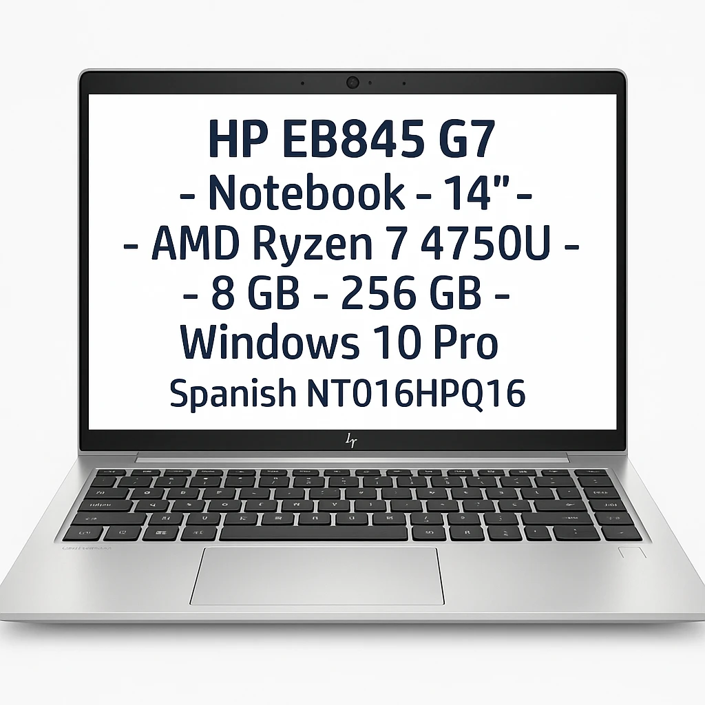 HP EB845 G7 - Notebook - 14" - AMD Ryzen 7 4750U - 8 GB - 256 GB - Windows 10 Pro - Spanish