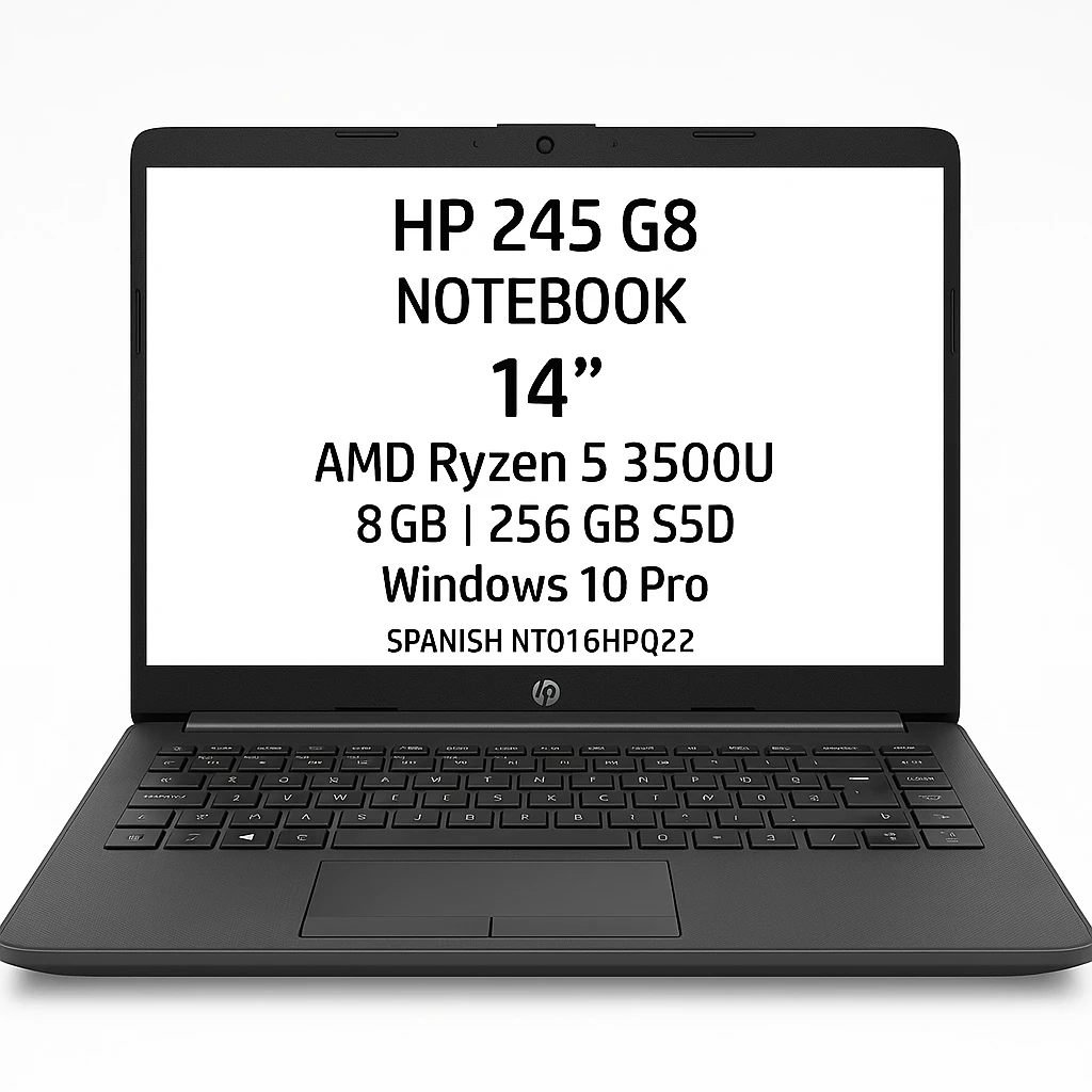 HP 245G8 - Notebook - 14" - AMD Ryzen 5 3500U - 8 GB - 256 GB SSD - Windows 10 Pro - Spanish