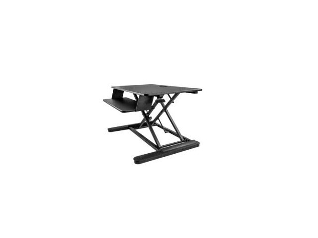 StarTech.com Estación de Trabajo de Pie y Sentado para Dos Monitores de hasta 24" o Un Monitor de 30" - Escritorio Ergonómico Ajustable - Escritorio convertible a escritorio de pie - rectangu