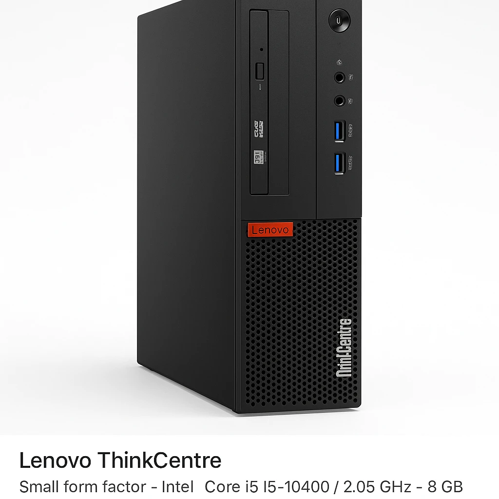 Lenovo ThinkCentre - Small form factor - Intel Core i5 I5-10400 / 2.05 GHz - 8 GB DDR4 SDRAM - 256 GB Hard Drive Capacity - DVD±RW - DOS license - Spanish