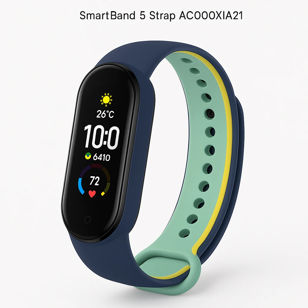 Xiaomi - Smart watch - Navy blue / Yellow / Mint green - Smart Band 5 Strap