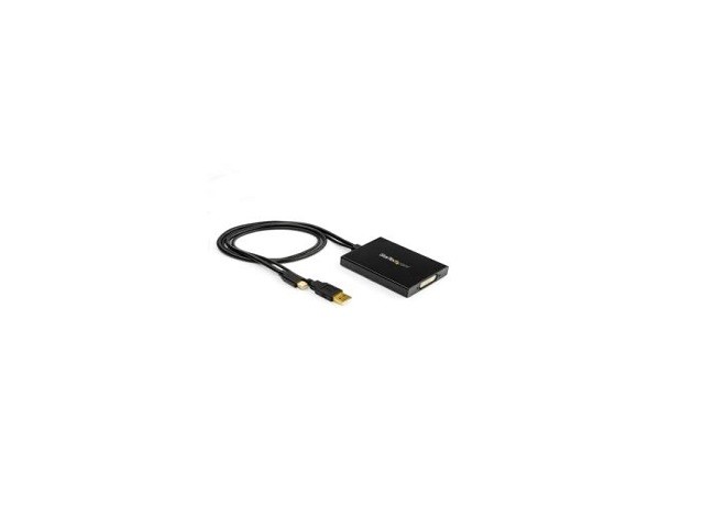 StarTech.com Adaptador Mini DisplayPort a DV de Enlace Doble - Alimentado por USB - Conectividad Dual Link - Negro - Conversor Activo DVI - Vídeo conversor - Mini DisplayPort - DVI - negro