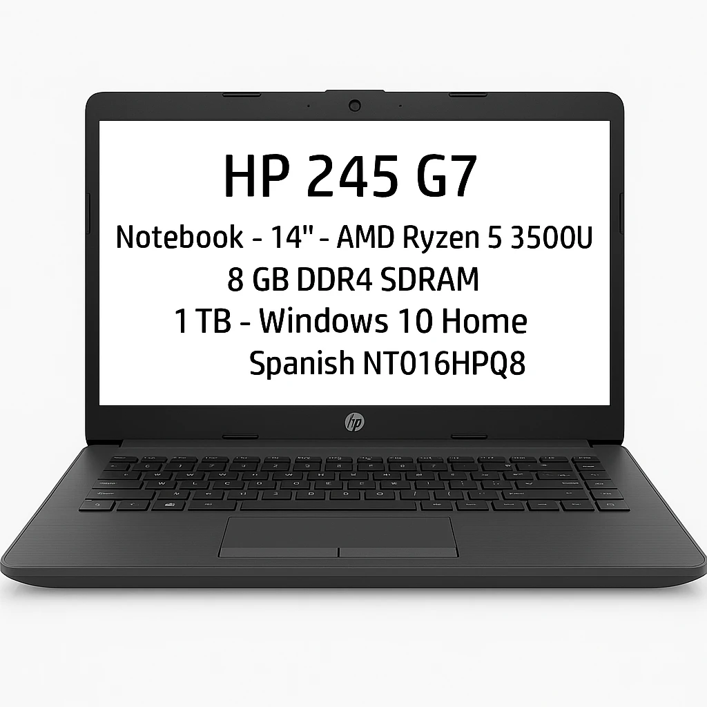 HP 245 G7 - Notebook - 14" - AMD Ryzen 5 3500U - 8 GB DDR4 SDRAM - 1 TB - Windows 10 Home - Spanish