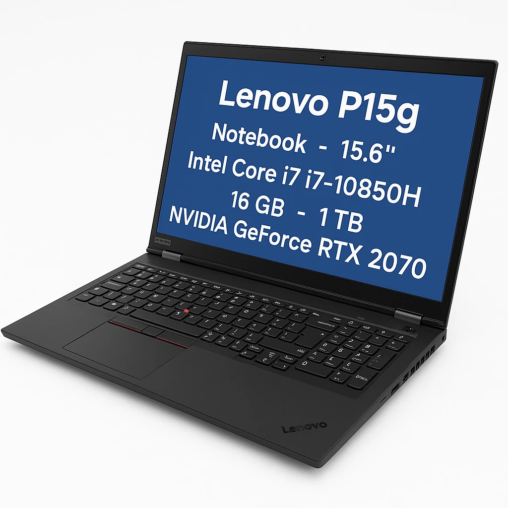Lenovo P15g - Notebook - 15.6" - Intel Core i7 i7-10850H - 16 GB - 1 TB - NVIDIA GeForce RTX 2070 - Spanish