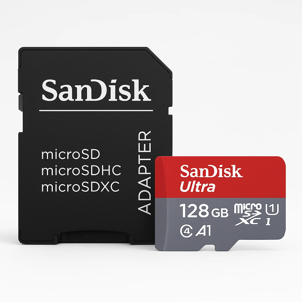 SanDisk Ultra - Tarjeta de memoria flash (adaptador microSDXC a SD Incluido) - 128 GB - A1 / UHS-I U1 / Class10 - microSDXC UHS-I