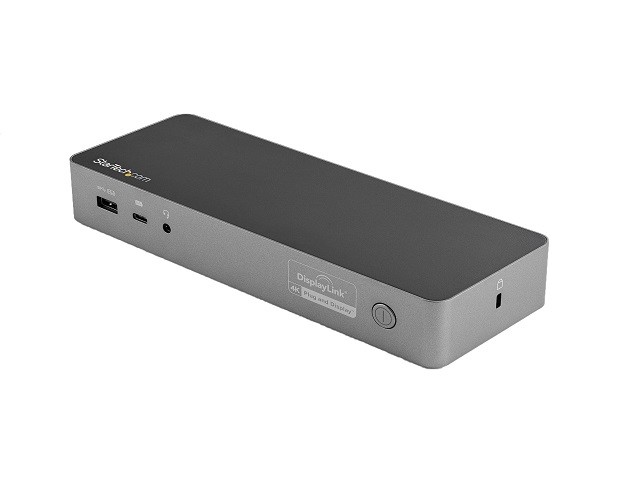 StarTech.com Docking Station Universal para Portátil - Dock USB-C y USB 3.0 - HDMI y DP Doble - PD 100W - Mac Windows y Chrome OS - Estación de conexión - USB-C - 2 x HDMI, 2 x DP - 1GbE - 17