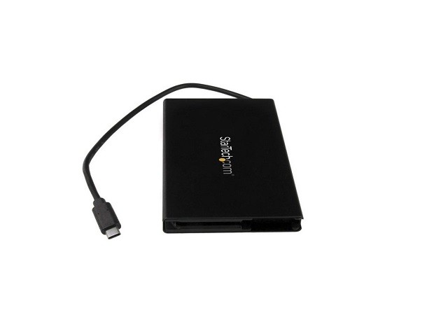 StarTech.com Caja USB 3.1 (10Gbps) USB-C para SSD M.2 SATA - Caja Externa Portátil para Disco USB Tipo C - de Aluminio - Caja de almacenamiento - M.2 - M.2 Card - USB 3.1 (Gen 2) - negro - pa