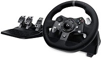 Logitech G923 Racing Wheel - Wheel and pedals set - Wired - Black - para Sony PlayStation 4