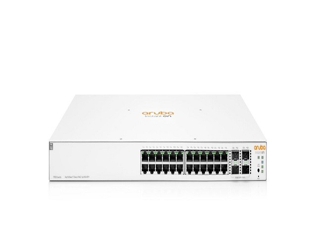 Aruba Instant On 1930 24G Class4 PoE 4SFP/SFP+ 195W Switch - Conmutador - L3 - Gestionado - 24 x 10/100/1000 (PoE) + 4 x 1 Gigabit / 10 Gigabit SFP+ - montaje en rack - PoE (195 W)