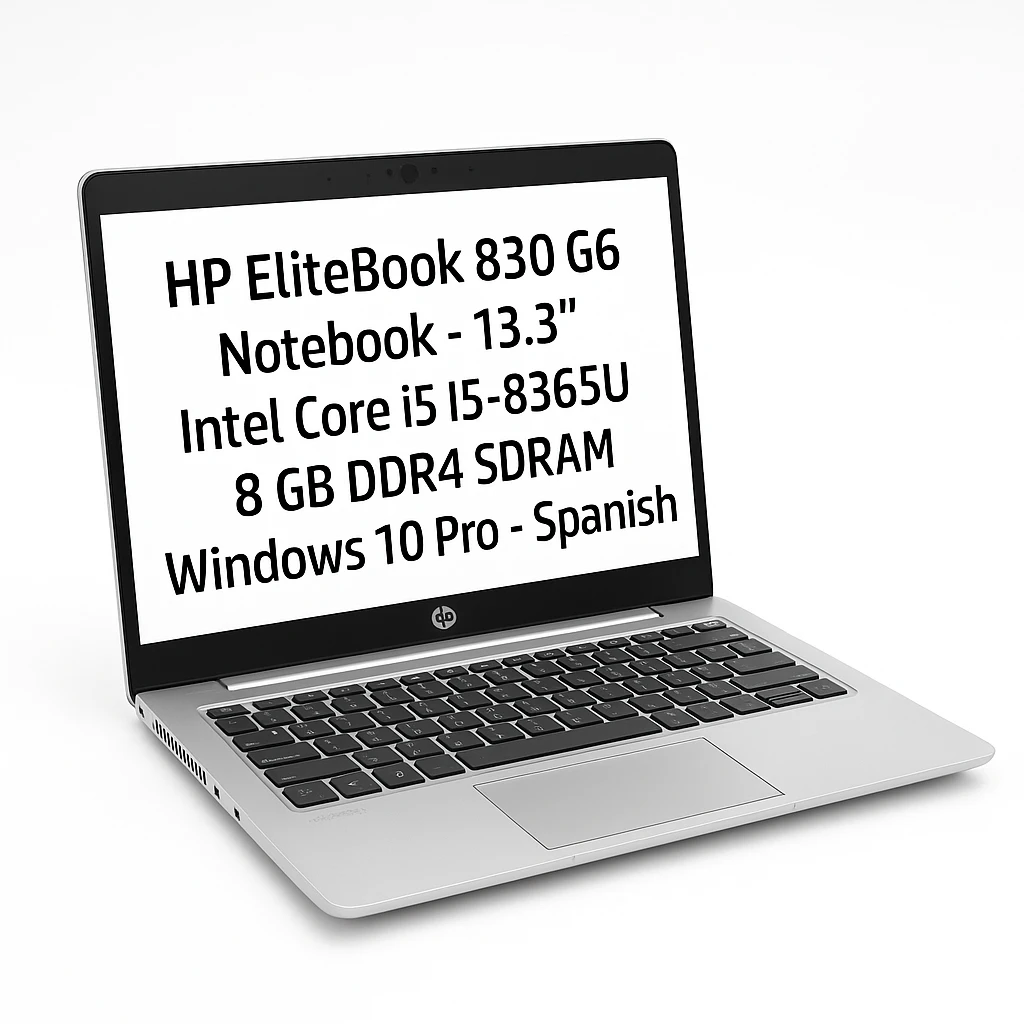 HP EliteBook 830 G6 - Notebook - 13.3" - Intel Core i5 I5-8365U - 8 GB DDR4 SDRAM - 256 GB SSD - Windows 10 Pro - Spanish