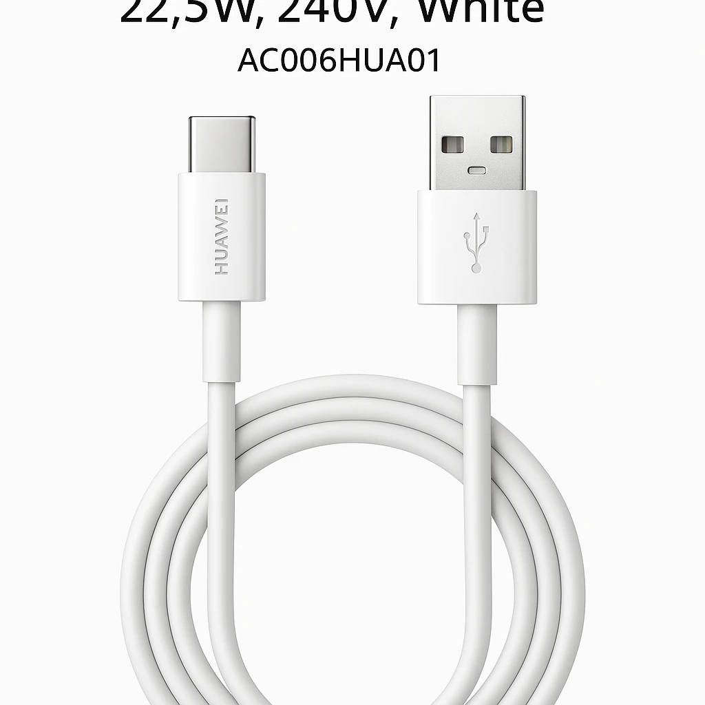 Huawei - Charge/Sync cable - 22.5W, 240V, White