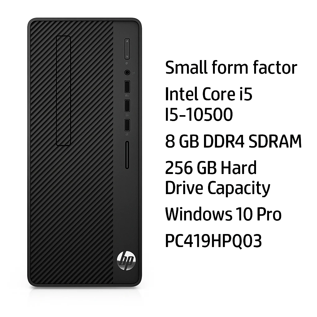 HP - Small form factor - Intel Core i5 I5-10500 - 8 GB DDR4 SDRAM - 256 GB Hard Drive Capacity - Windows 10 Pro - Spanish